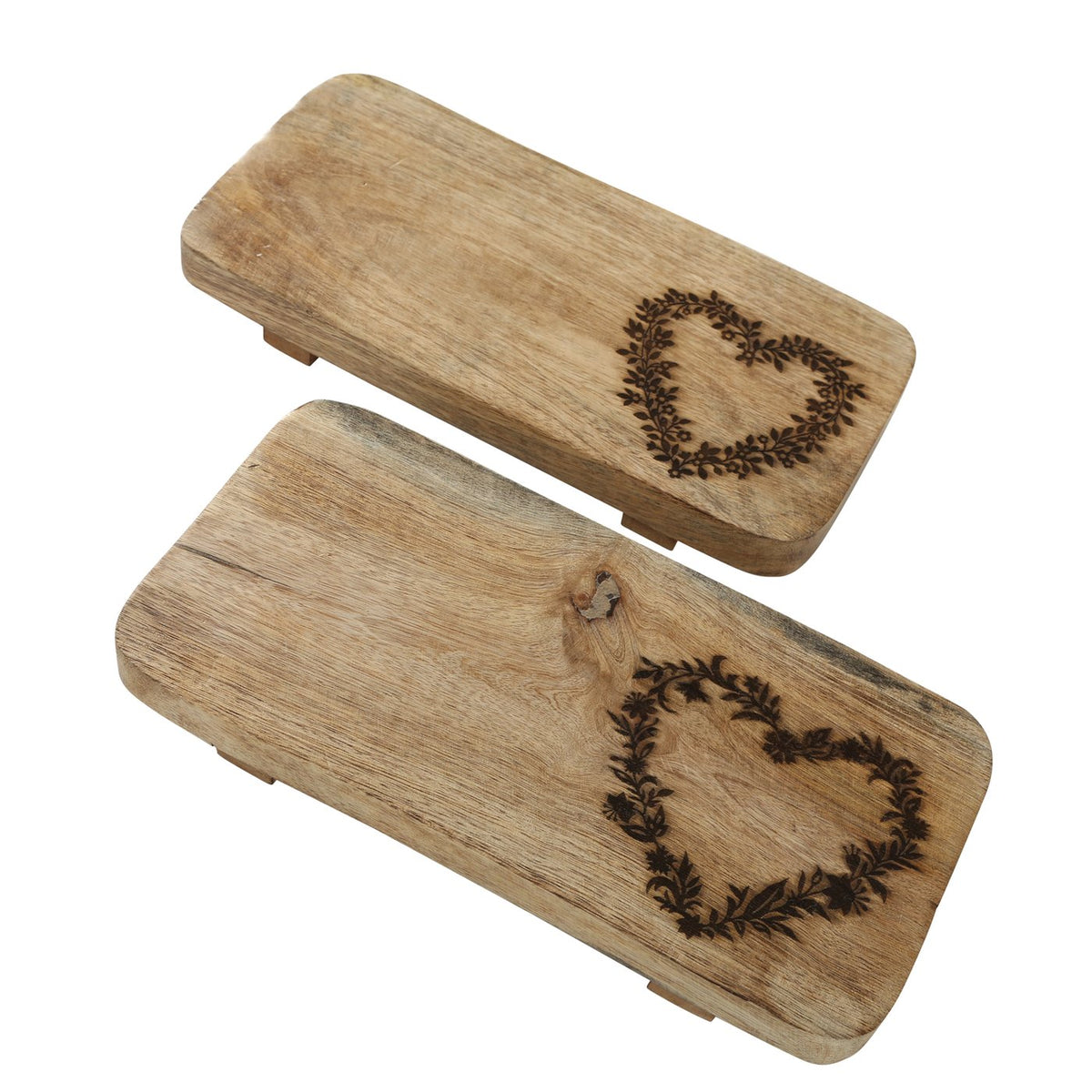 Wooden Serving Board with Love Heart