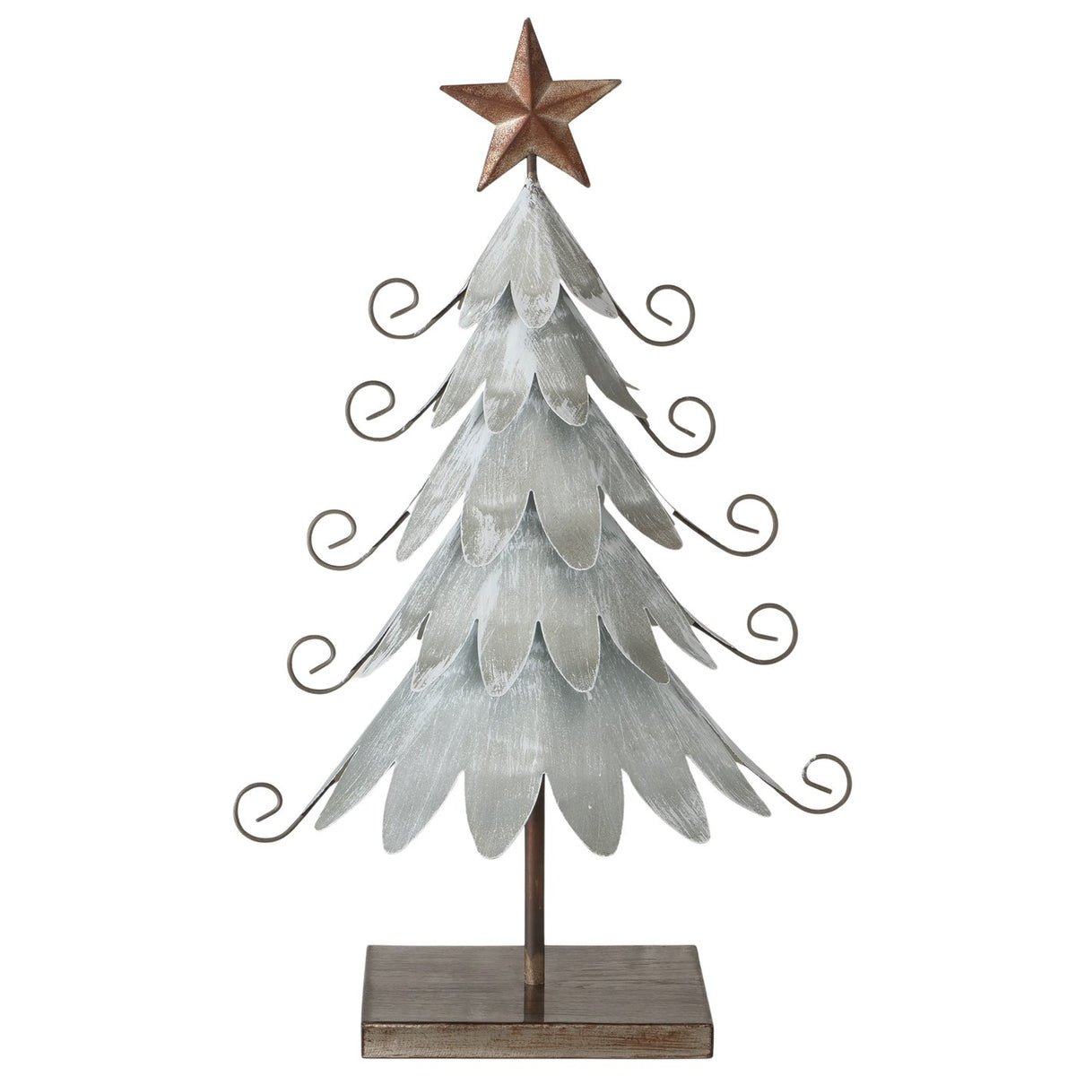 Metal White Christmas Tree on Stand