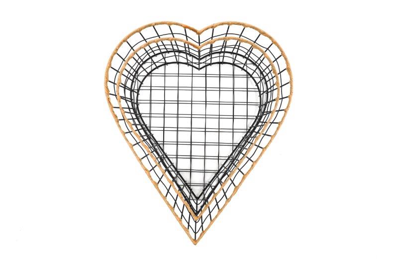 Heart Wire Storage Basket Set