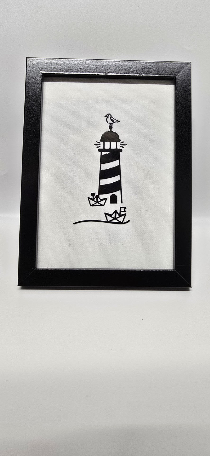 Black and White Lighthouse Artwork