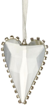 Glass Pendant Heart with Diamante Edge