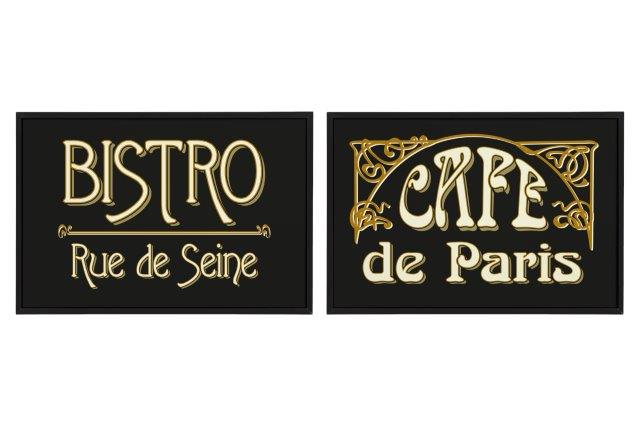 Assorted French Cafe Wall Art