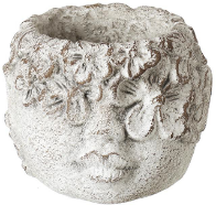 Cement Girl Plant Pot Small