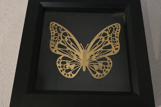 Gold Framed Butterfly Wall Art