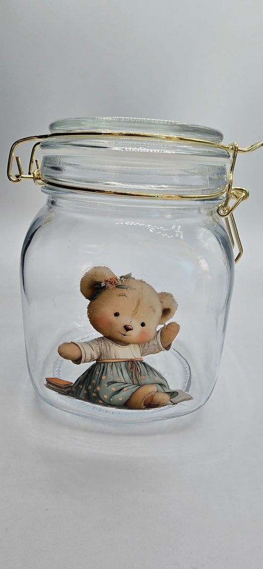 Clip-lock Glass Storage Jar