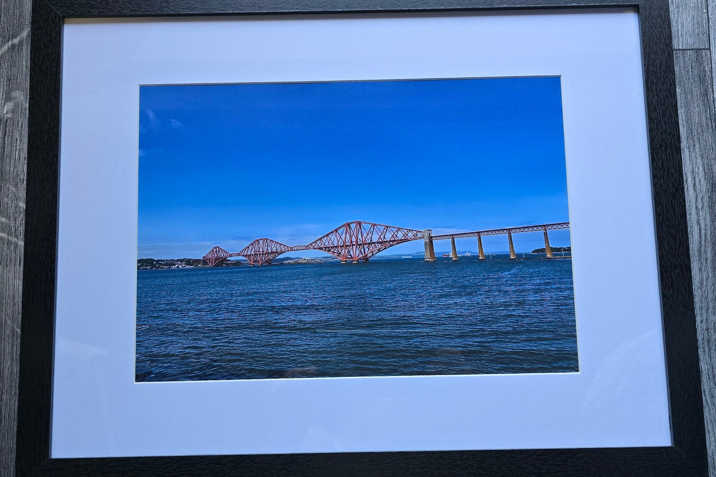 Framed A4 photograph of Forth Rail Bridge
