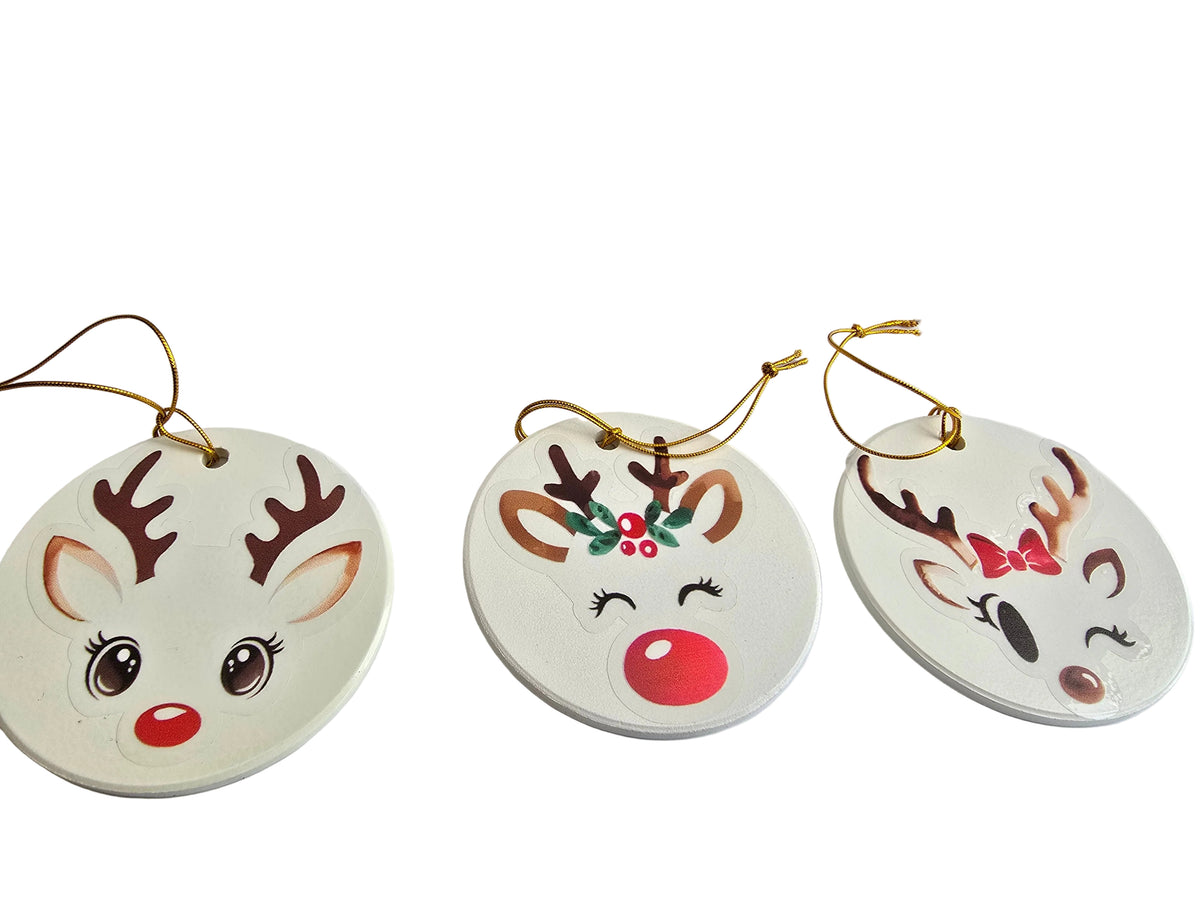 Hand crafted Reindeer Tree Decorations