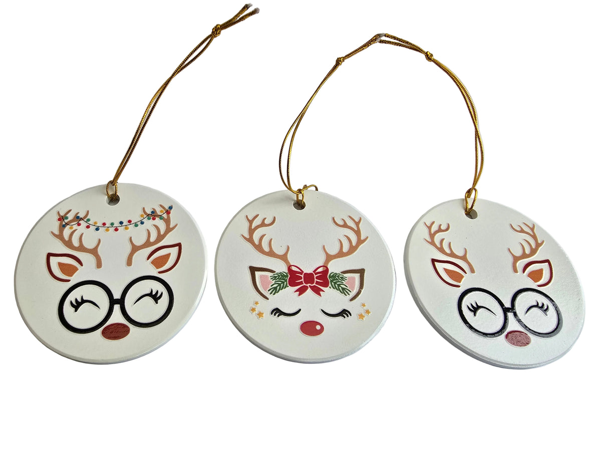 Hand crafted Reindeer Tree Decorations