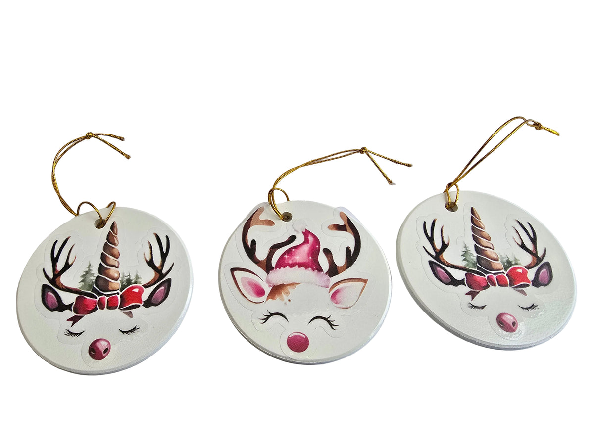 Hand crafted Reindeer Tree Decorations
