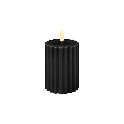 Battery Operated Fluted Wax LED Candle