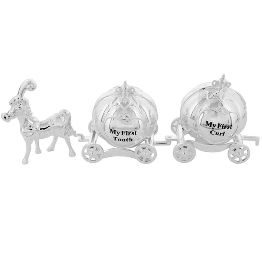 Silver Plated First Tooth and Curl Carriage Set