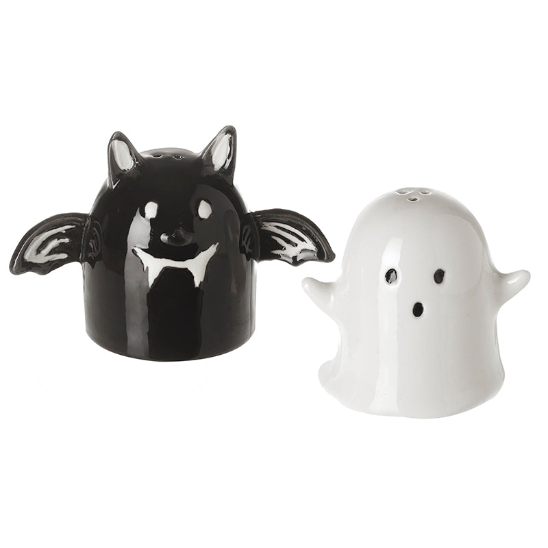 Ceramic Bat and Ghost Cruet Set