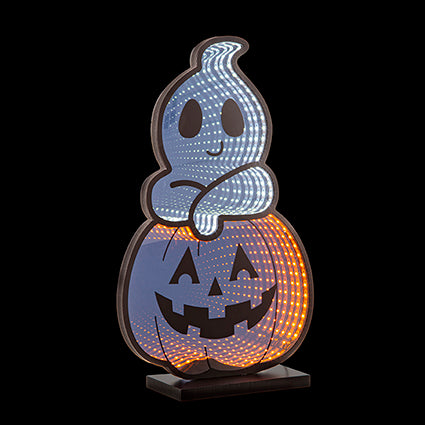 Ghost and Pumpkin LED Infinity Light