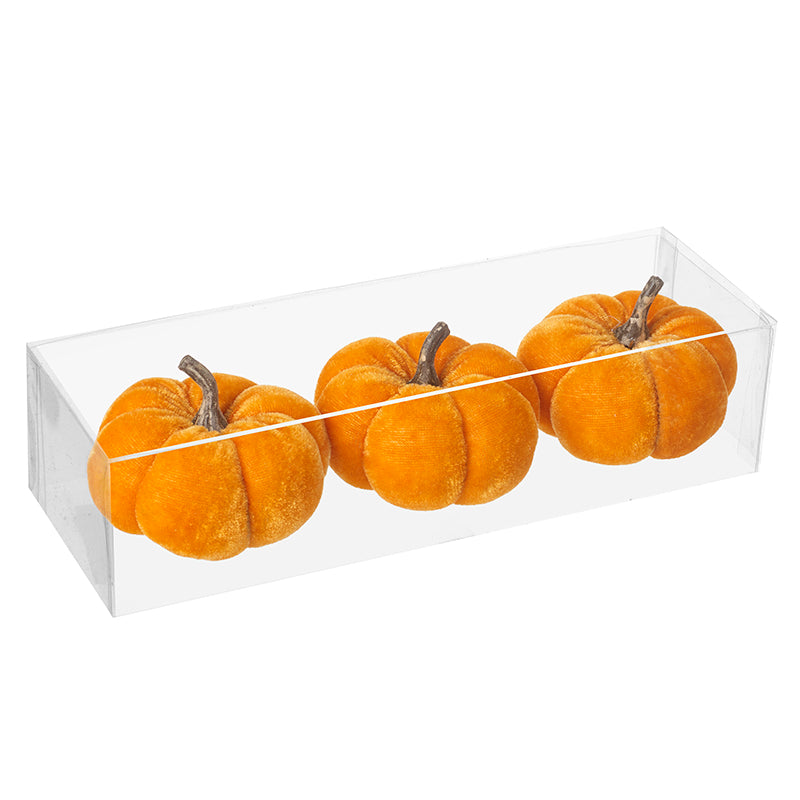 Set of Velvet Pumpkins