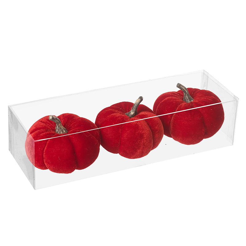 Set of Velvet Pumpkins