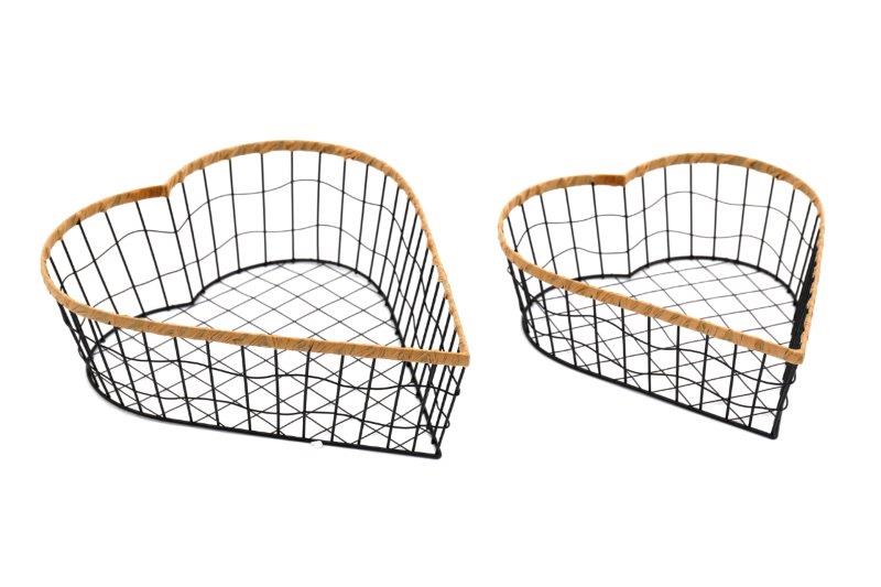 Heart Wire Storage Basket Set