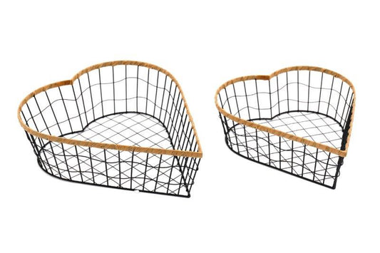 Heart Wire Storage Basket Set