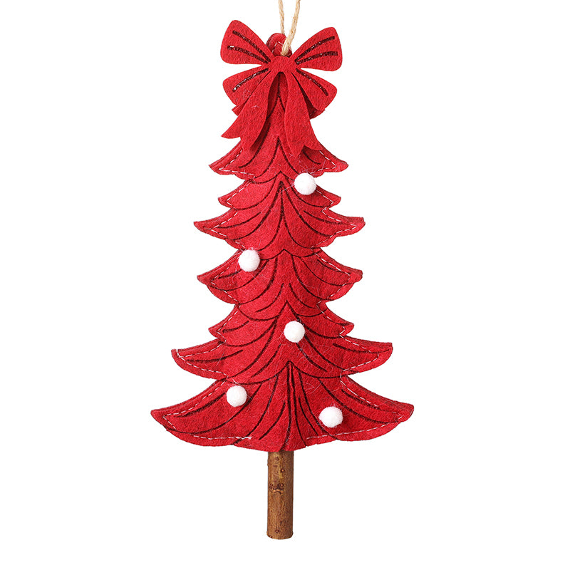 Felt Red Hanging Tree
