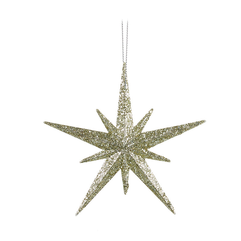 Glitter Star Hanging Tree Decoration
