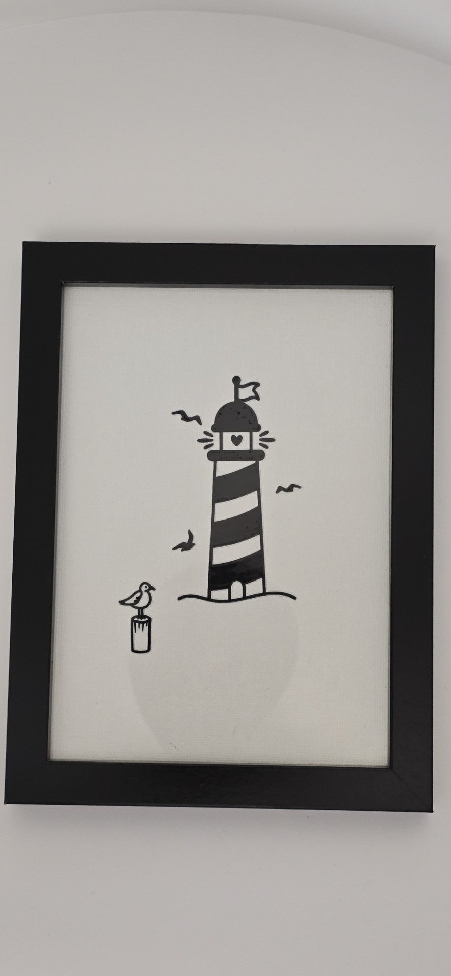 Black and White Lighthouse Artwork