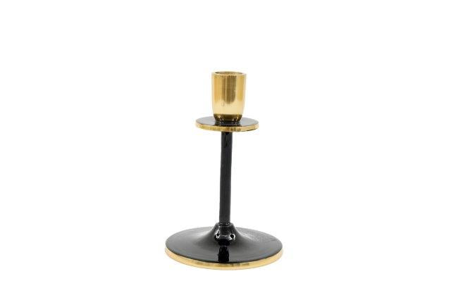 Black and Gold Metal Candle Holders