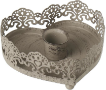 Metal Heart Candle Holder