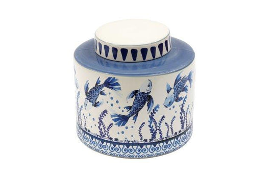 Koi Jar with Lid