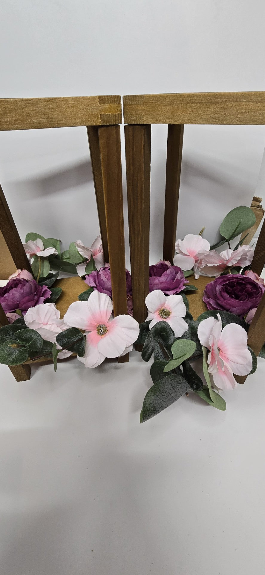 Flower and Wood Candle Holder