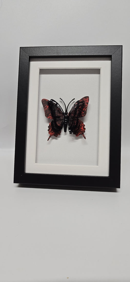 3D Red and Black Gothic Butterfly Arwork